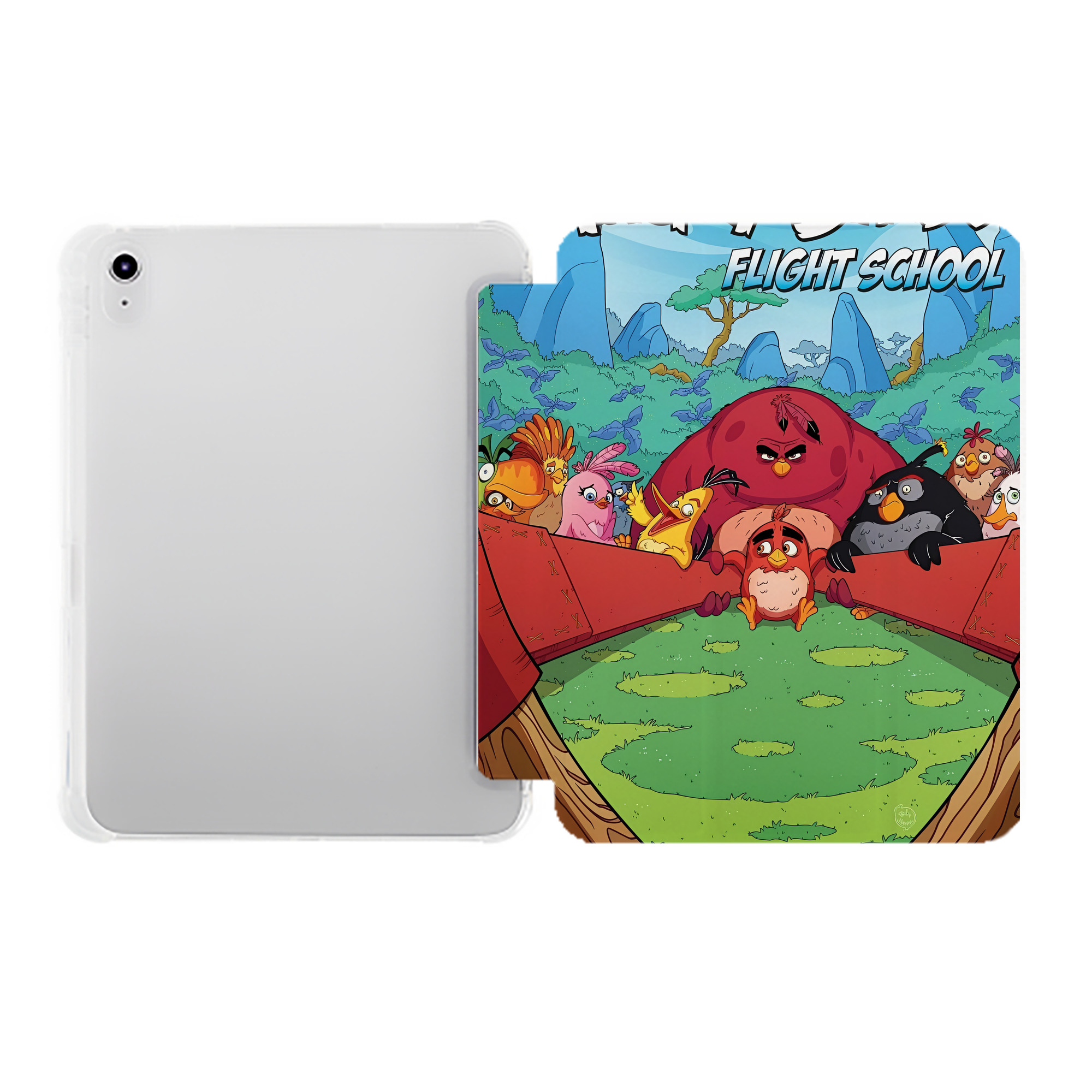 （画像用） Angry Birds アングリーバード IPad ケース ペン収納付き 三つ折りスタンド PUレザー×シリコン 対応機種9.5/10.5/10.9インチ